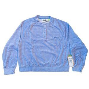 QUIKSILVER Organic Cotton Blend Newr Spot Henley Sweatshirt Size M EQWFT03102